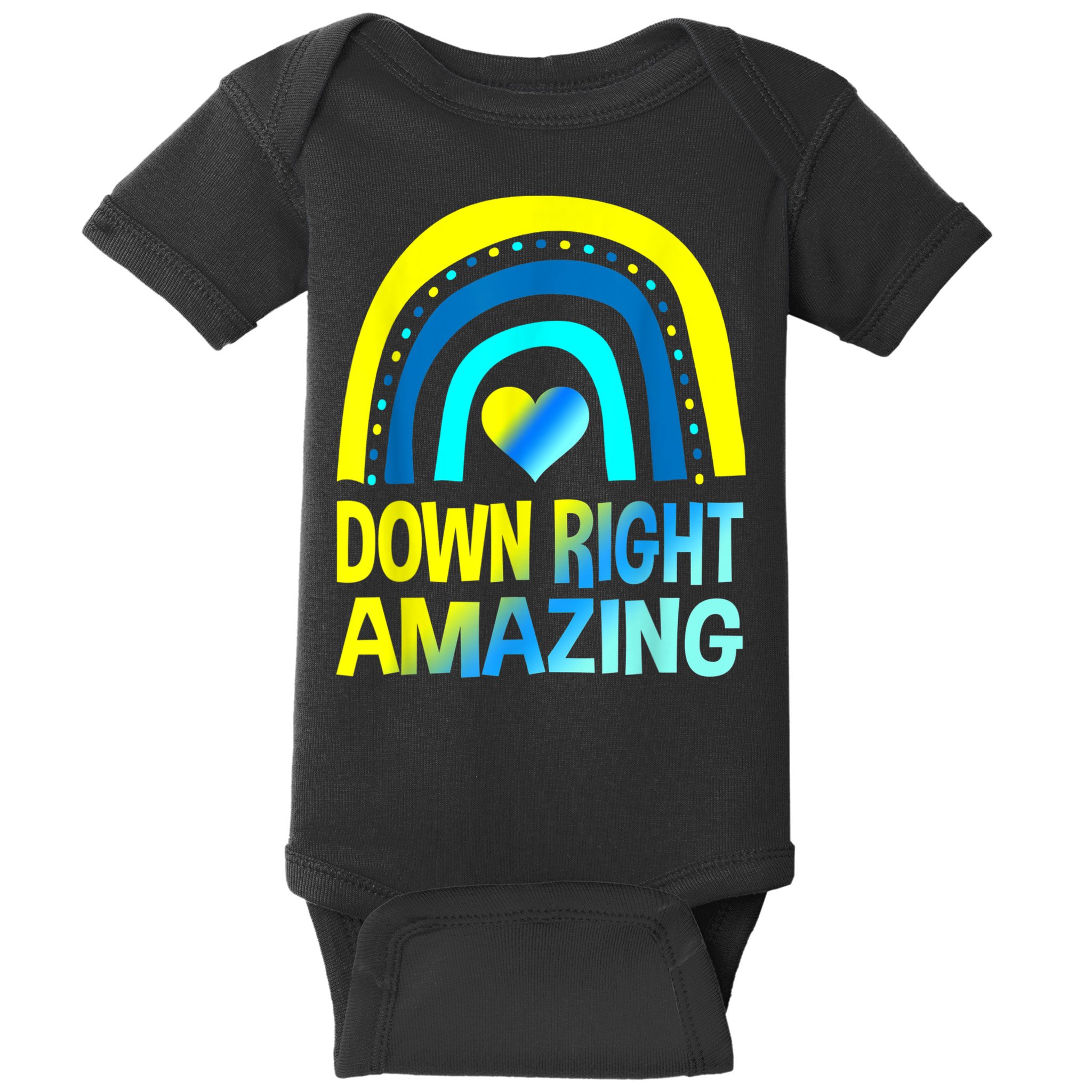 Down Right Amazing Down Syndrome Shirts Awareness Baby Bodysuit