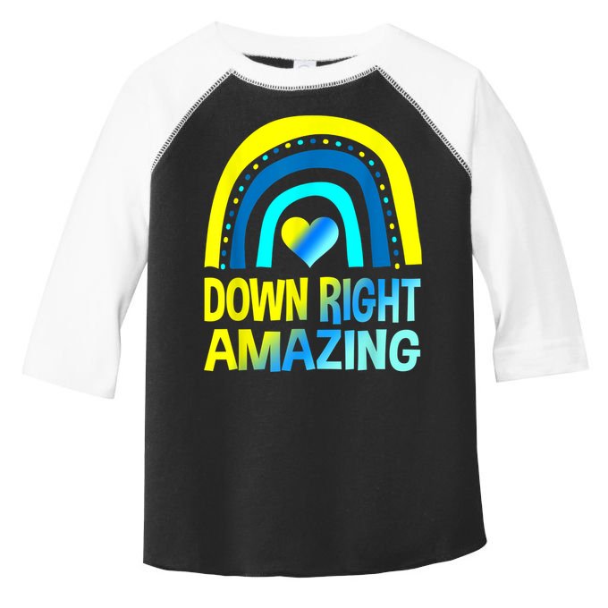 Down Right Amazing Down Syndrome Shirts Awareness Toddler Fine Jersey T-Shirt