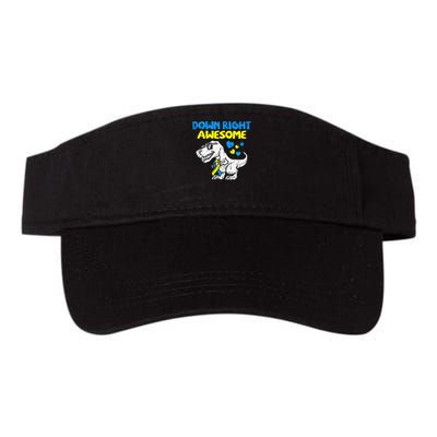 Down Right Awesome Dino Down Syndrome Awareness Gift Visor
