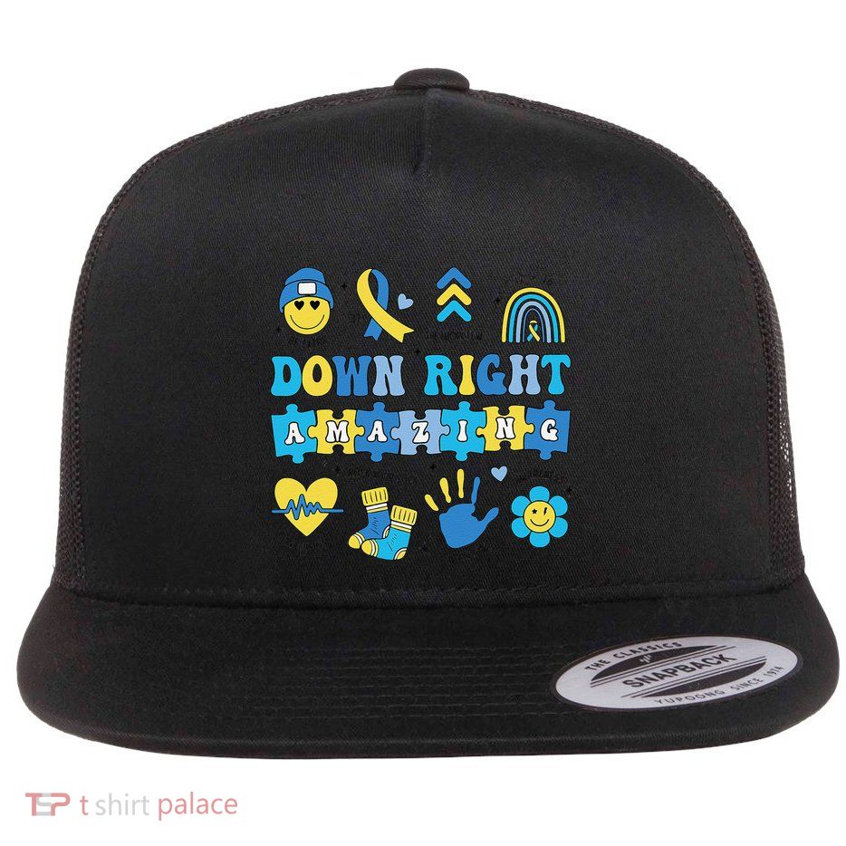 Down Right Amazing Special Education Teacher Sped Teacher Flat Bill Trucker Hat