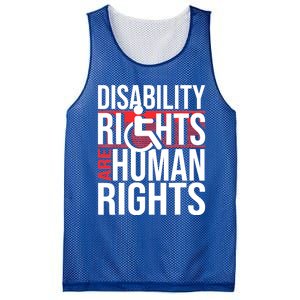 Disability Rights Are Human Rights Gift Funny Wheelchair Handicap Gift Mesh Reversible Basketball Jersey Tank