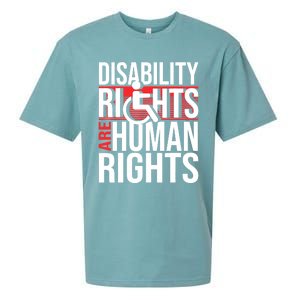 Disability Rights Are Human Rights Gift Funny Wheelchair Handicap Gift Sueded Cloud Jersey T-Shirt