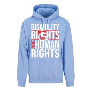 Disability Rights Are Human Rights Gift Funny Wheelchair Handicap Gift Unisex Surf Hoodie