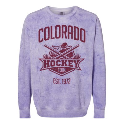 Distressed Retro Avalanche Party Tailgate Gameday Fan Gift Colorblast Crewneck Sweatshirt