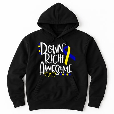 Down Right Awesome Down Syndrome Awareness Ribbon Hoodie