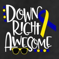 Down Right Awesome Down Syndrome Awareness Ribbon Adult Drive Performance Visor