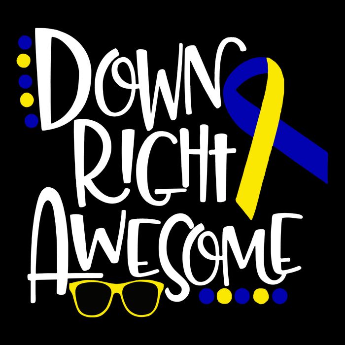 Down Right Awesome Down Syndrome Awareness Ribbon Baby Bodysuit