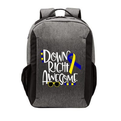 Down Right Awesome Down Syndrome Awareness Ribbon Vector Backpack