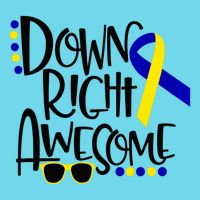 Down Right Awesome Down Syndrome Awareness Ribbon T-Shirt
