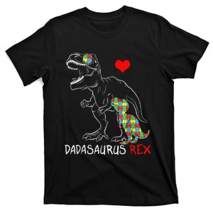 Dadasaurus Rex Autism Awareness Proud Dad Father's Day T-Shirt