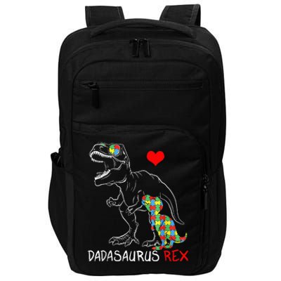 Dadasaurus Rex Autism Awareness Proud Dad Father's Day Impact Tech Backpack