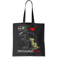 Dadasaurus Rex Autism Awareness Proud Dad Father's Day Tote Bag