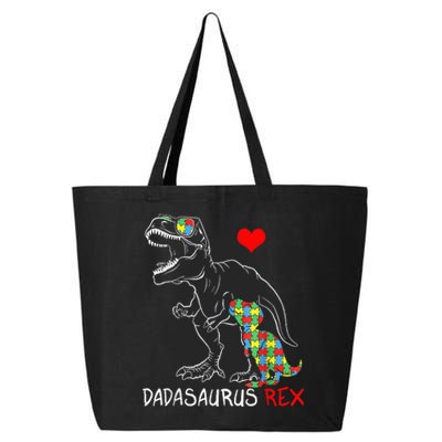 Dadasaurus Rex Autism Awareness Proud Dad Father's Day 25L Jumbo Tote