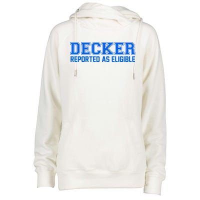 Decker Reported As Eligible Womens Funnel Neck Pullover Hood