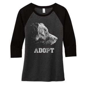 Dog Rescue And Adopt Women's Tri-Blend 3/4-Sleeve Raglan Shirt