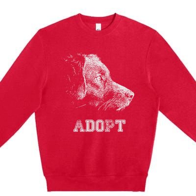 Dog Rescue And Adopt Premium Crewneck Sweatshirt