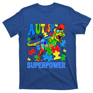 Dinosaur Rex Autism Is My Superpower Autism Awareness Gift T-Shirt