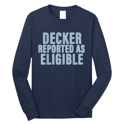 Decker Reported As Eligible Trendy Long Sleeve Shirt