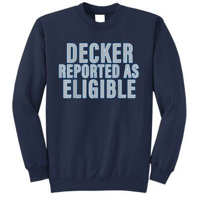 Decker Reported As Eligible Trendy Sweatshirt