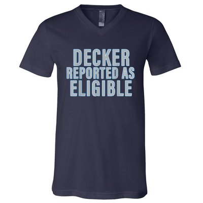 Decker Reported As Eligible Trendy V-Neck T-Shirt