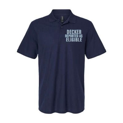 Decker Reported As Eligible Trendy Softstyle Adult Sport Polo