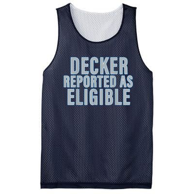 Decker Reported As Eligible Trendy Mesh Reversible Basketball Jersey Tank