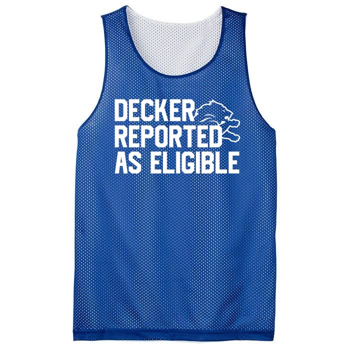 Decker Reported As Eligible Funny Saying Mesh Reversible Basketball Jersey Tank