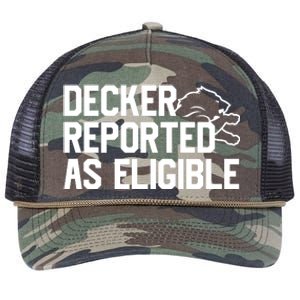 Decker Reported As Eligible Funny Saying Retro Rope Trucker Hat Cap