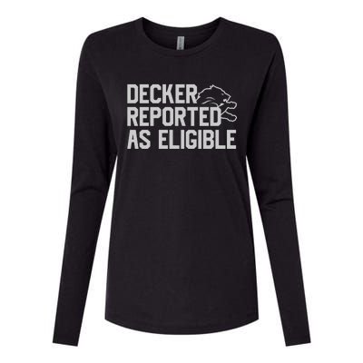 Decker Reported As Eligible Womens Cotton Relaxed Long Sleeve T-Shirt