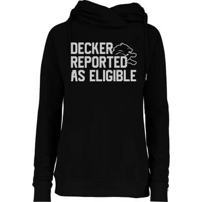 Decker Reported As Eligible Womens Funnel Neck Pullover Hood