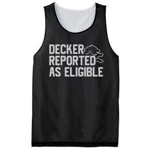 Decker Reported As Eligible Mesh Reversible Basketball Jersey Tank