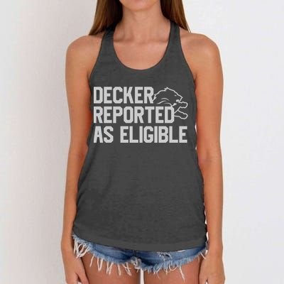 Decker Reported As Eligible Women's Knotted Racerback Tank