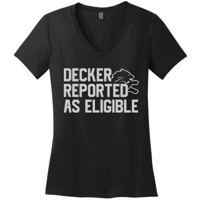 Decker Reported As Eligible Women's V-Neck T-Shirt