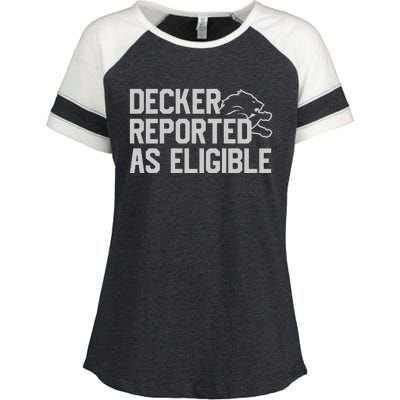 Decker Reported As Eligible Enza Ladies Jersey Colorblock Tee