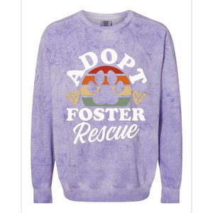 Dog Rescue Adopt Foster Rescue Animal Rescue Colorblast Crewneck Sweatshirt