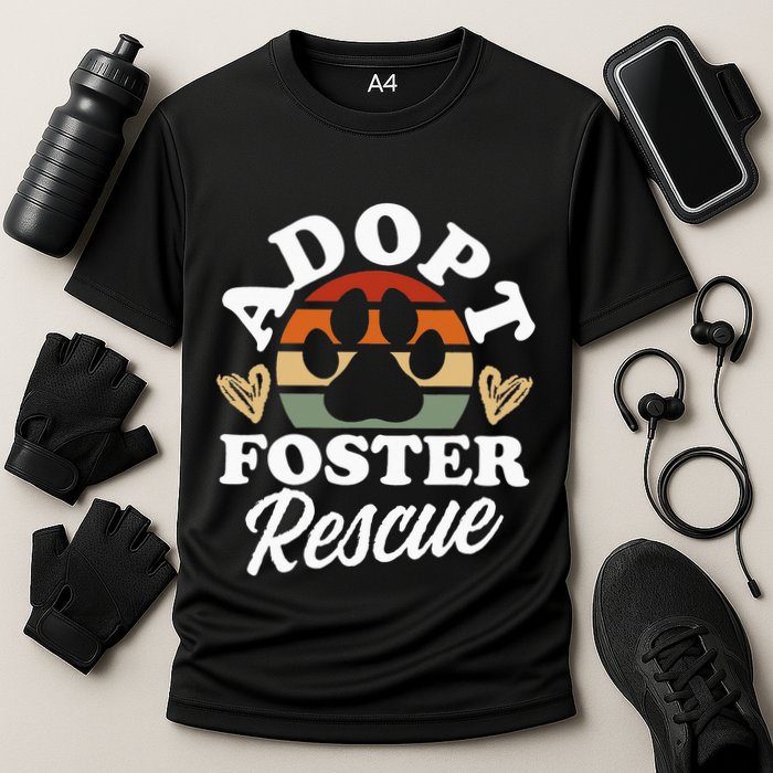 Dog Rescue Adopt Foster Rescue Animal Rescue Cooling Performance Crew T-Shirt