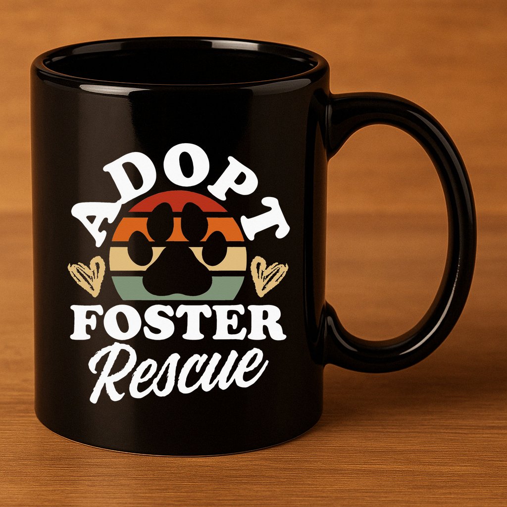 Dog Rescue Adopt Foster Rescue Animal Rescue 11oz C Handle Ceramic Mug