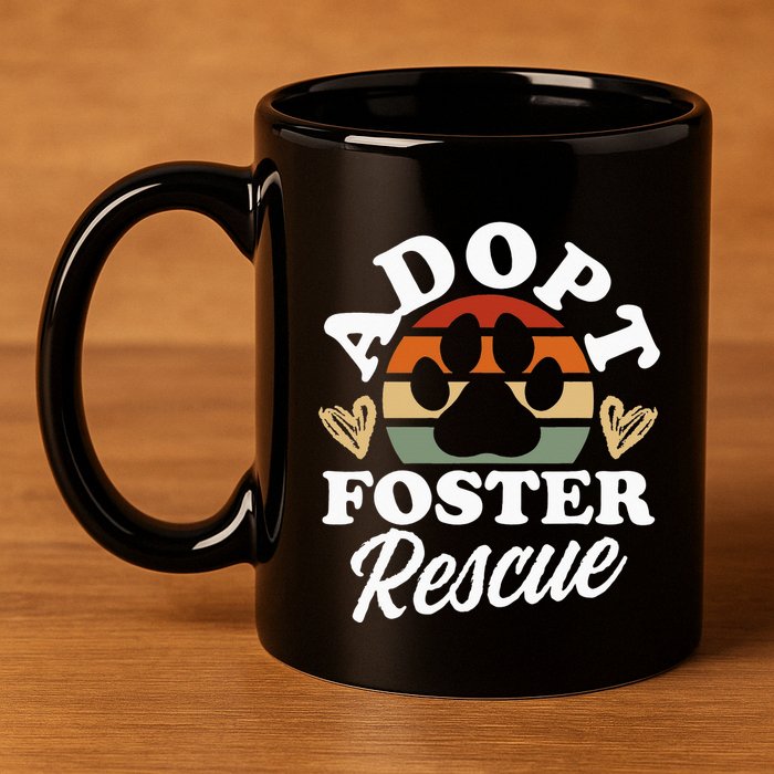 Dog Rescue Adopt Foster Rescue Animal Rescue 11oz C Handle Ceramic Mug