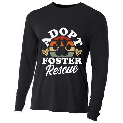 Dog Rescue Adopt Foster Rescue Animal Rescue Cooling Performance Long Sleeve Crew