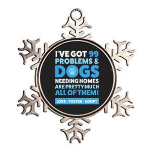 Dog Rescue Animal Rescue Dog Adopt Foster Metallic Star Ornament