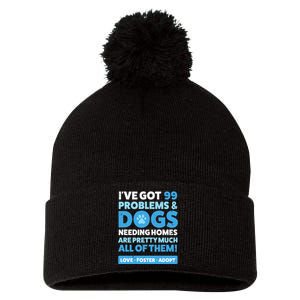 Dog Rescue Animal Rescue Dog Adopt Foster Pom Pom 12in Knit Beanie