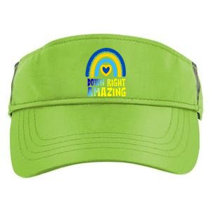 Down Right Amazing Rainbow Down Syndrome Awareness Adult Drive Performance Visor