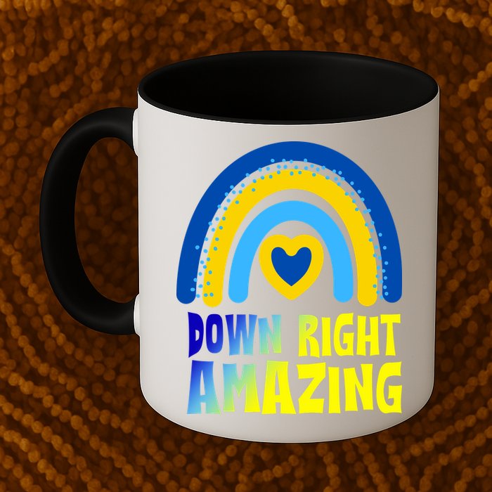 Down Right Amazing Rainbow Down Syndrome Awareness Mug
