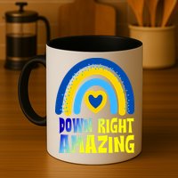 Down Right Amazing Rainbow Down Syndrome Awareness Mug