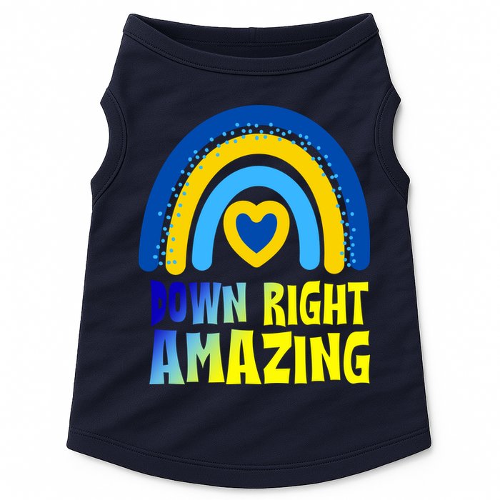 Down Right Amazing Rainbow Down Syndrome Awareness Doggie Tank