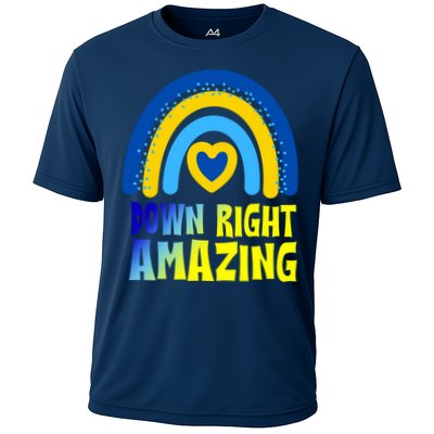 Down Right Amazing Rainbow Down Syndrome Awareness Performance Shirt