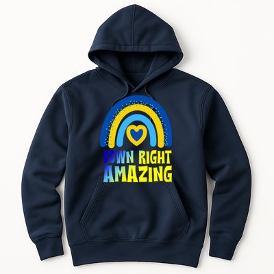 Down Right Amazing Rainbow Down Syndrome Awareness Hoodie