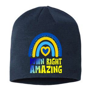 Down Right Amazing Rainbow Down Syndrome Awareness Sustainable Beanie