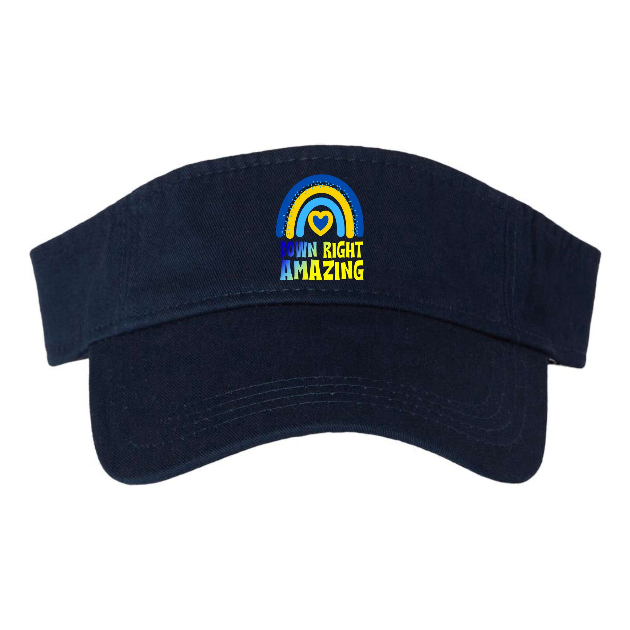 Down Right Amazing Rainbow Down Syndrome Awareness Visor