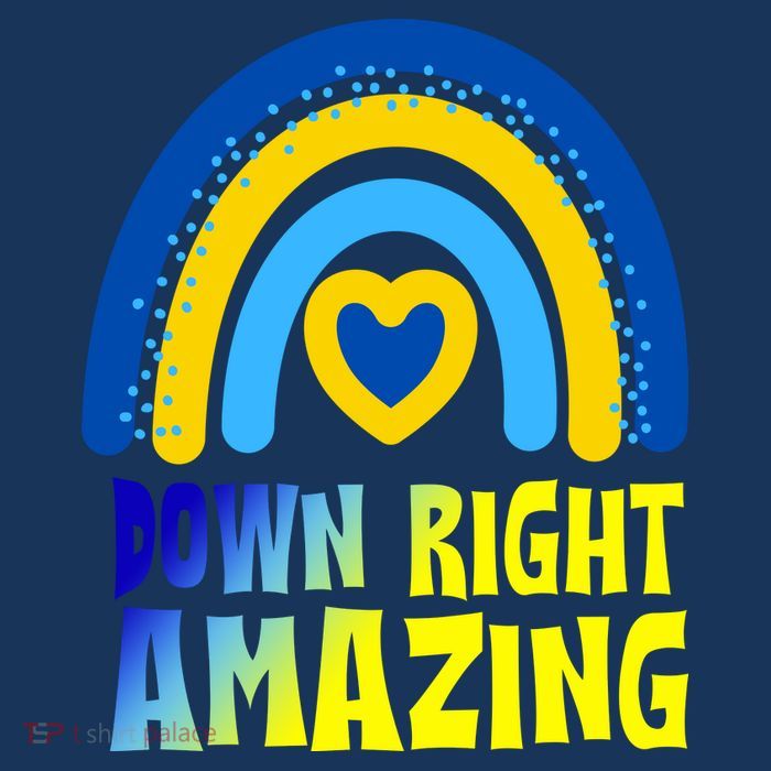 Down Right Amazing Rainbow Down Syndrome Awareness Women's V-Neck T-Shirt